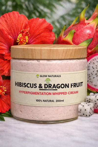 Glow Naturals: Hibiscus & Dragon Fruit  Hyperpigmentation Fading Correcting Whipped Butter•