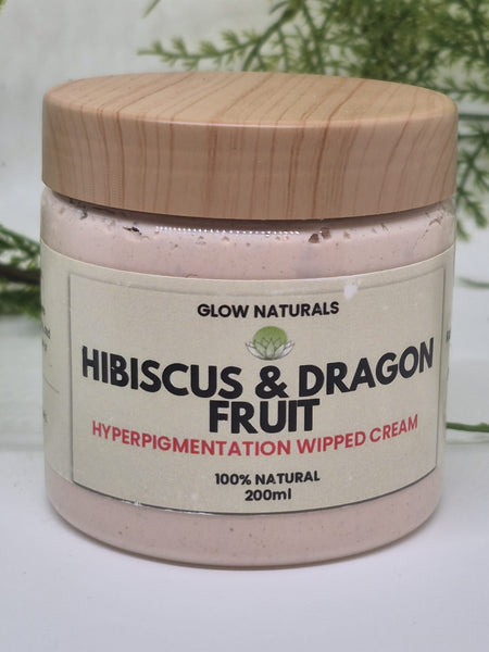 Glow Naturals: Hibiscus & Dragon Fruit  Hyperpigmentation Fading Correcting Whipped Butter•