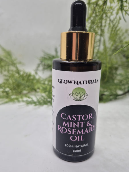 Glow Naturals:  Castor, Mint & Rosemary Oil