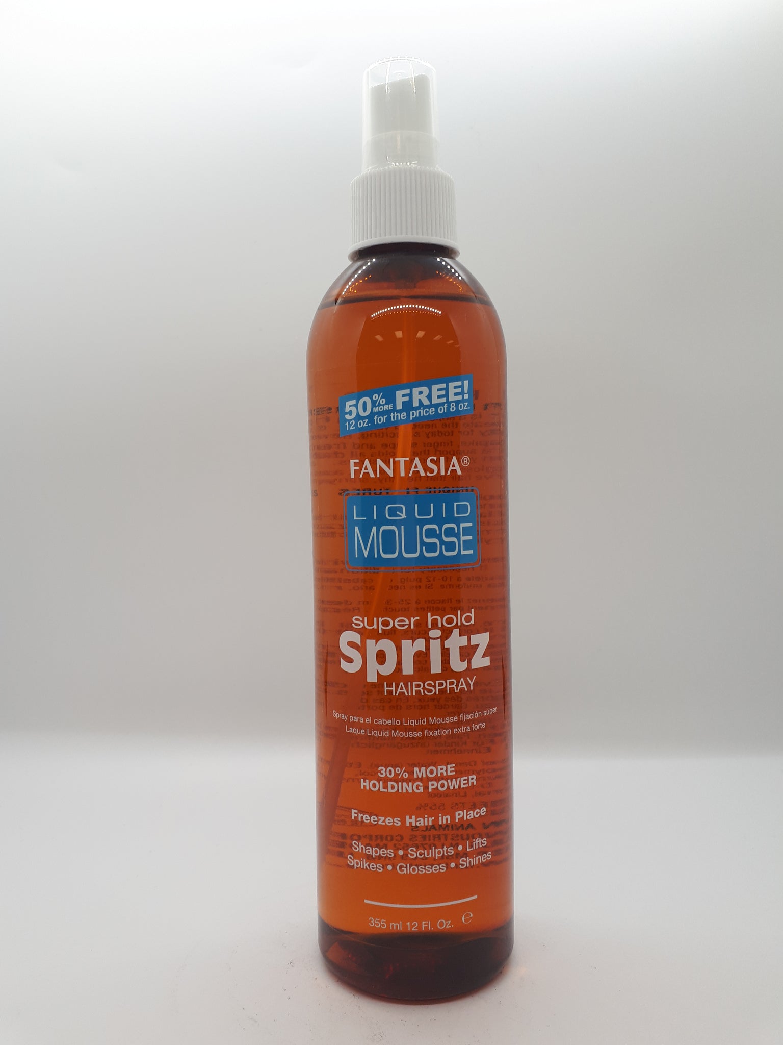 SPRITZ - LIQUID MOUSSE ‣ Super Hold Spritz Hair Spray 12 oz.