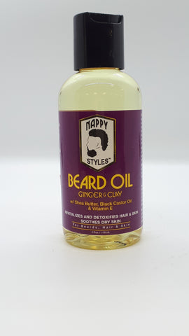 NAPPY STYLES - BEARD OIL GINGER & CLAY