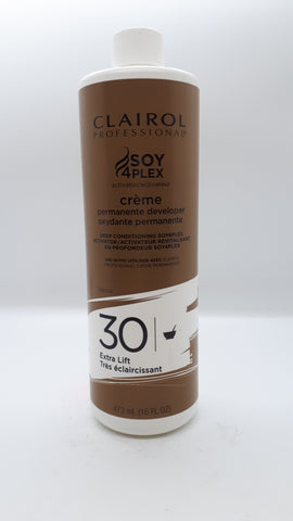 CLAIROL - PRO Professional Soy4plex Pure White Creme Hair Color Developer, 30 Volume