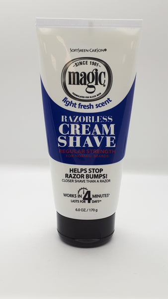 Magic Razorless Shave - Cream Extra Strength by Carson for Men, 6 oz