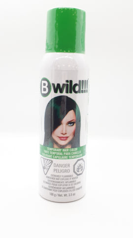 Bwild Temporary Hair Color Spray, Green, 3.5oz