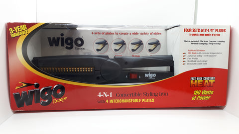 Wigo Europe 4-n-1 Convertible Styling Iron with 4 Plates