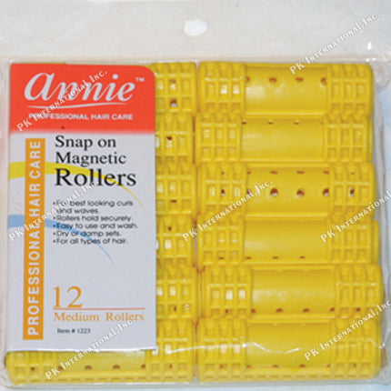 ANNIE - ROLLER SNAP-ON MAGNETIC(M) YLLW 12CT