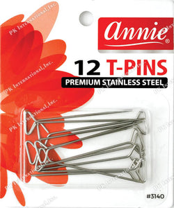 ANNIE T-PINS 12CT METALLIC PREMIUM