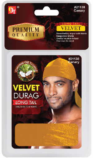 BT COCONUT OIL VELVET DURAG CANARY